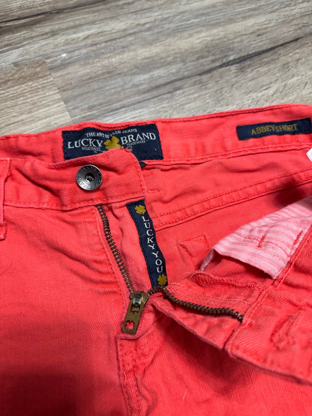 Lucky Brand Red/Coral Women's Denim Jean Shorts - Picture 2 of 4